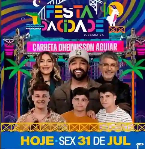 Jussara comemora aniversário com grandes atrações nesta sexta-feira; confira a programação