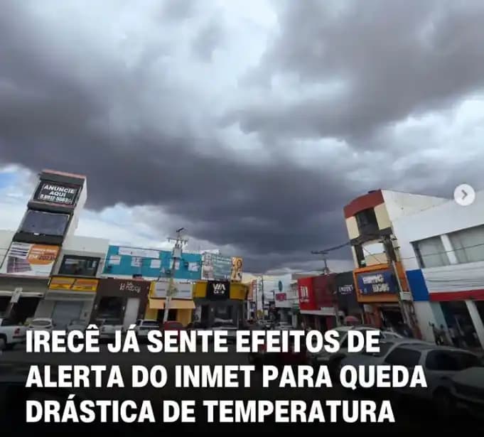 Queda de Temperatura: Irecê sente os efeitos do alerta amarelo do Inmet