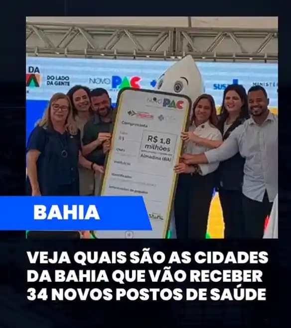 Jussara - Jussara é contemplada no repasse de R$ 66,4 milhões do Novo PAC para a Saúde