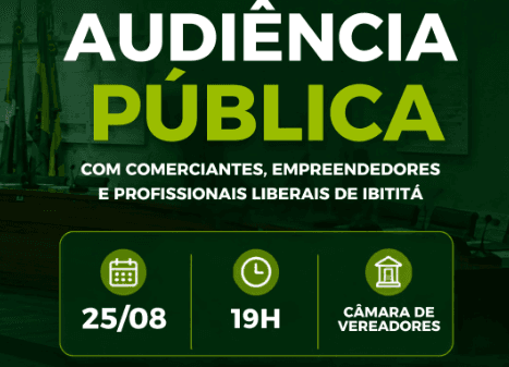 Prefeitura de Ibititá realiza Audiência Pública sobre ações e futuro do comércio local