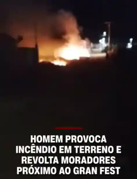 Incêndio avança e fumaça invade residências nas imediações do espaço GranFest em Irecê