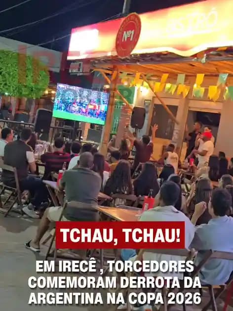 Irecê: Torcedores comemoram derrota da Argentina para a Espanha na final da Copa de 2026