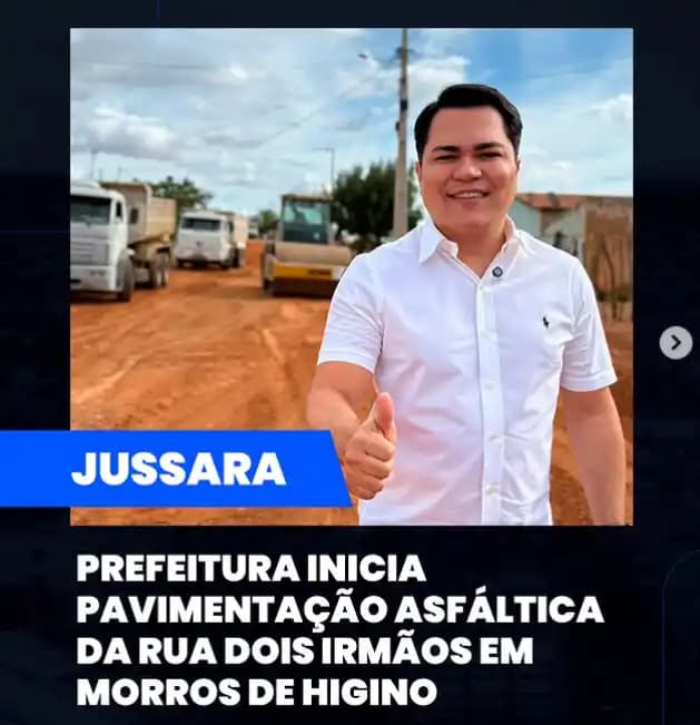 Prefeitura de Jussara inicia obras de pavimentação asfáltica no povoado de Morros de Higino
