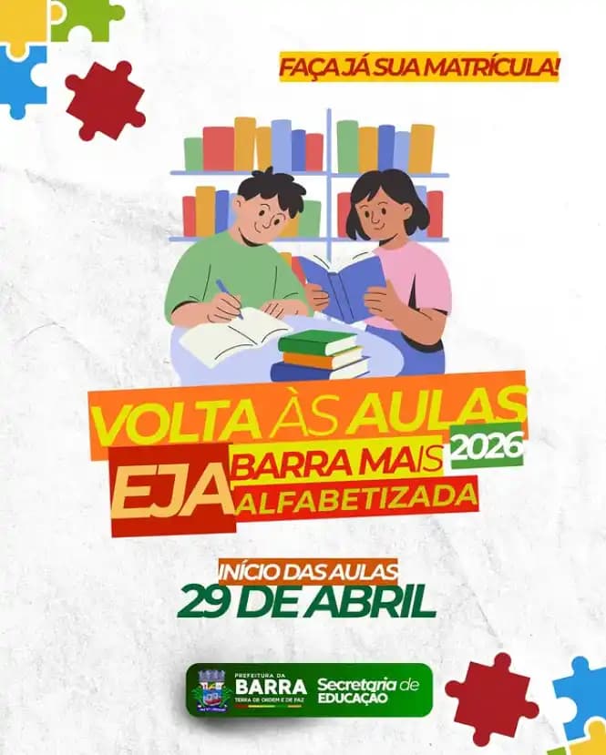 Barra - Nunca é tarde para aprender: Aulas da EJA retornam no município de Barra