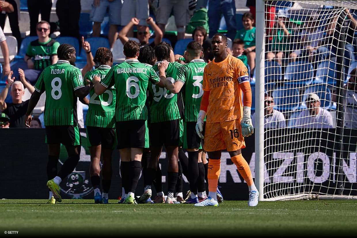Sassuolo vence Milan e deixa Inter no caminho livre para o título