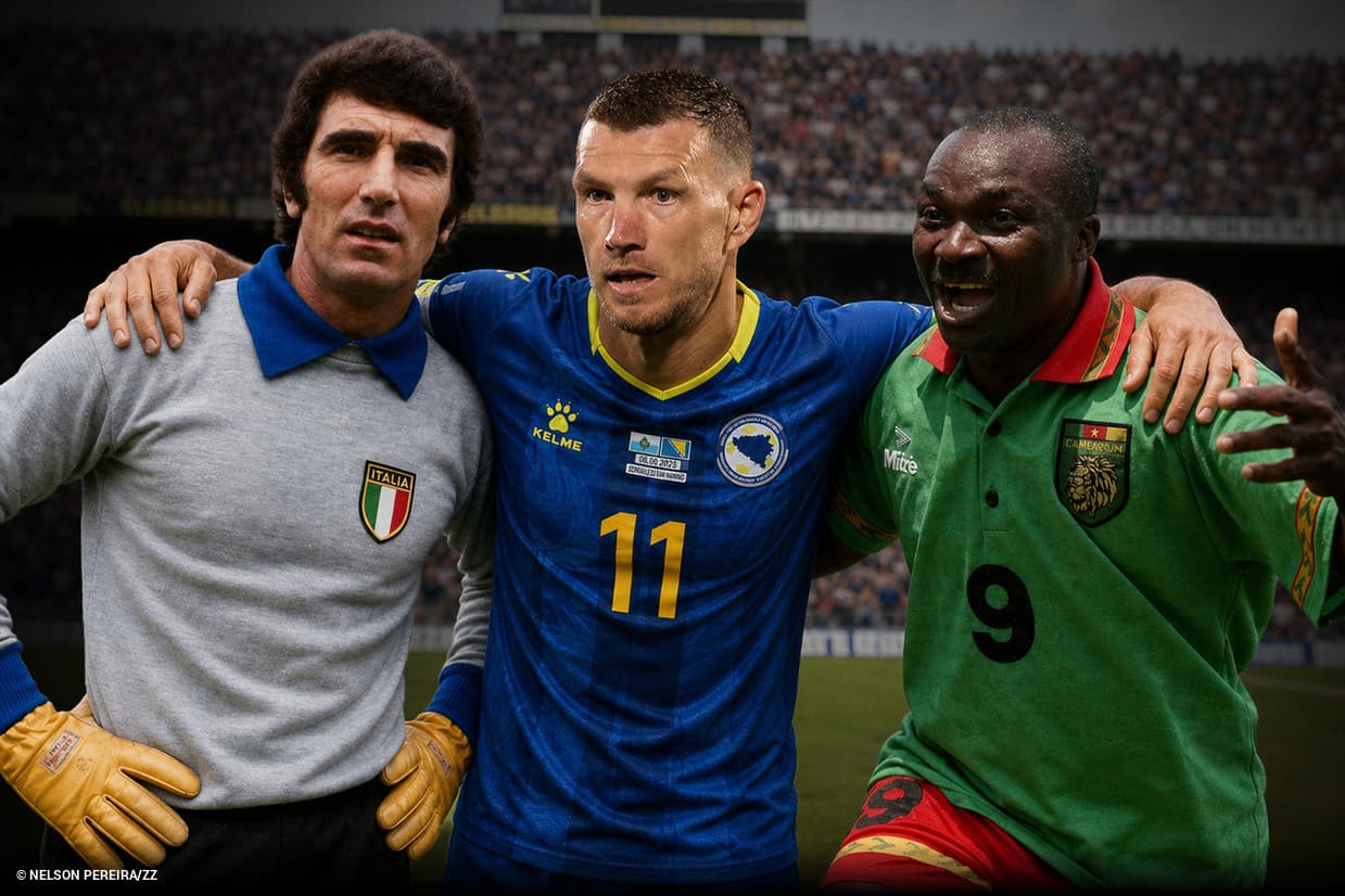 Clube dos 40: Cristiano Ronaldo e Edin Dzeko miram próxima Copa do Mundo